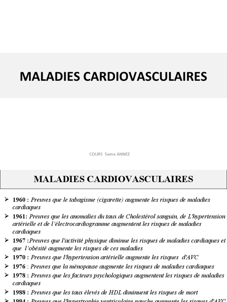 Maladies cardiovasculaires et facteurs de risque | PDF | Fibre ...