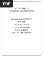 My Schedule