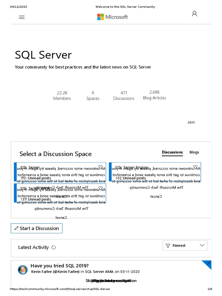 Welcome To The SQL Server Community | PDF | Microsoft Sql Server ...