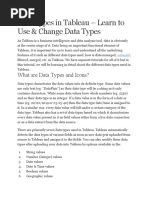 Data Types in Tableau 12