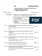 (OLD) I Semester 3 Year LL.B./III Semester 5 Year B.A.LL.B./B.B.A.LL.B. Examination, December 2016 Constitutional Law