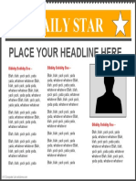 News Paper Template Yellow