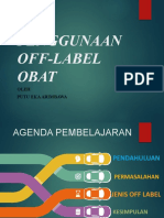 Penggunaan Off-Label Obat: Oleh Putu Eka Arimbawa