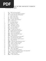 Here'S The List of The 1000 Most Common English Words