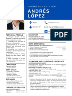 Blue and Black Modern Resume