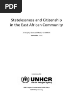 Statelessness and Citizenship in The East African Community