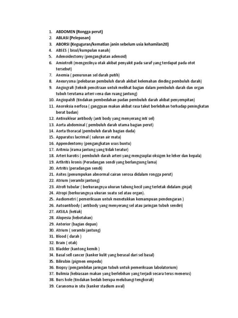 Istilah Medis Kmb Pdf