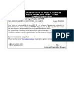 INI-CET Corrigendum No.23-2020. & Sponsorship Certificate PDF