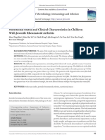 Nutritional Status and Clinical Characteristics in Children With Juvenile Rheumatoid Arthritis