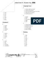 End of term 1 Standard test A key