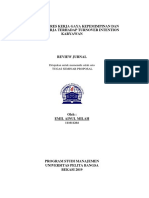 Review Jurnal Pengaruh Stres Kerja Gaya PDF