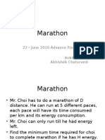 Marathon: 22 June 2016 Advance Problem Ankit Tandon Abhishek Chaturvedi