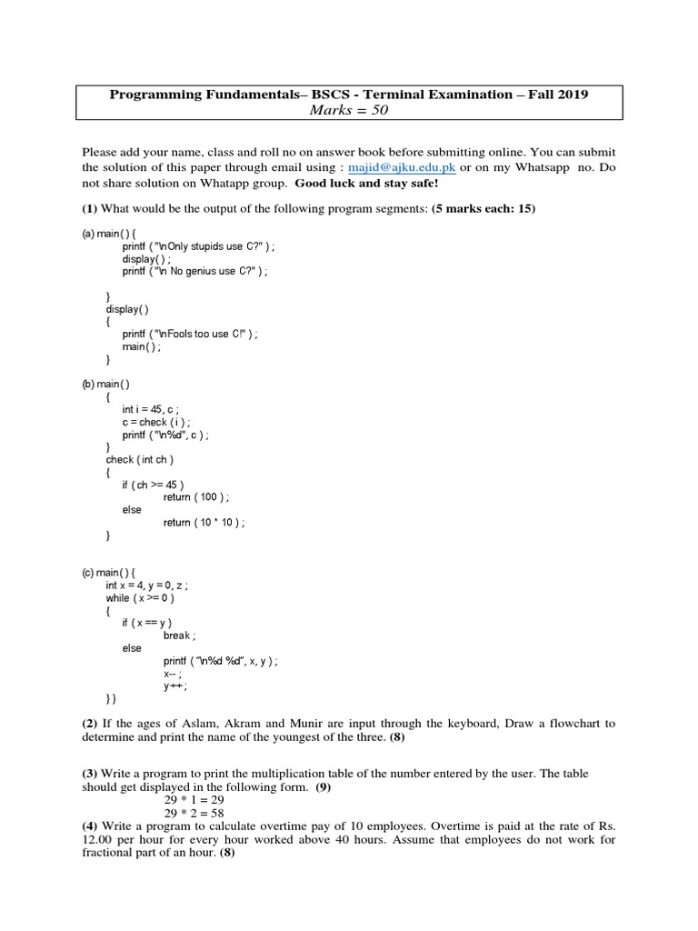 Programming Fundaments Terminal - Online | PDF