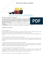 Ejercicios para Mejorar La Autoestima PDF