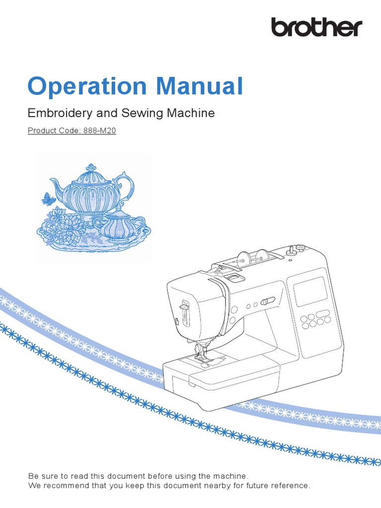 Brother Sewing Machine Manual PDF Sewing Machine Sewing