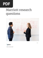 Marriott Research Questions: Brett Comb