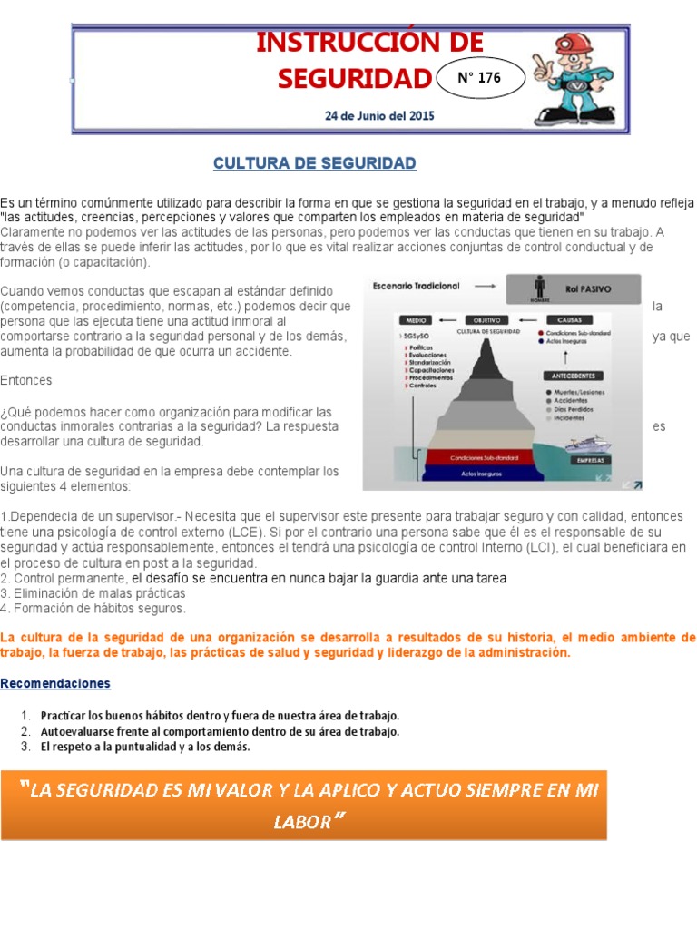Cultura de Seguridad en el Trabajo | PDF | Crecimiento personal y ...