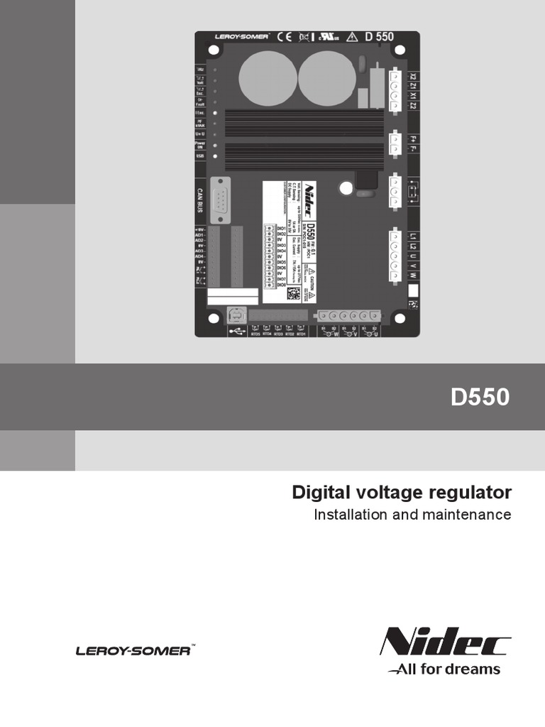 Digital Voltage Regulator: Installation and Maintenance | PDF | Power ...