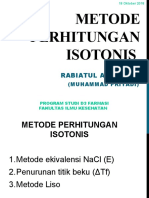 Metode Perhitungan Isotonis