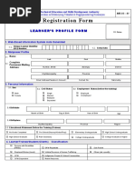 Tesda Learners Profile Form Mis 03 01