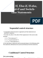 Simple If, Else-If, If-Else, Nested-If and Switch-Case Statements