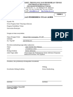 Form Tugas Akhir - Kesediaan Pembimbing Tugas Akhir