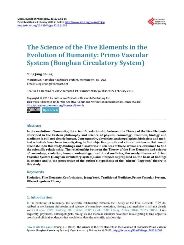 The Science of The Five Elements in The Evolution | PDF | Homo | Oxygen