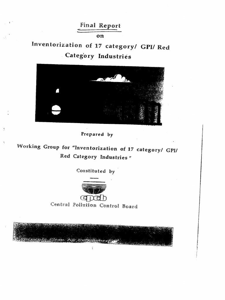 CPCB Categorization (Old) | PDF