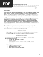 Stock Market and Astrological Aspects