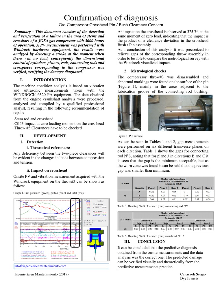 Gas Compressor Crosshead Pin Diagnosis | PDF | Propulsion | Applied And ...