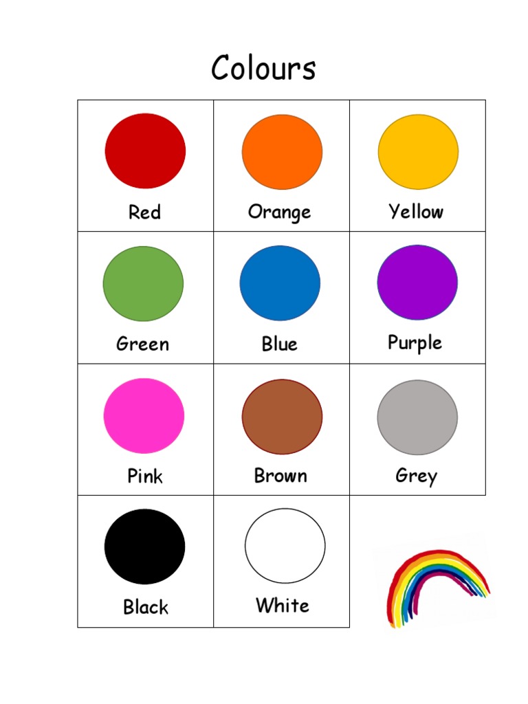 Colours - Trilanguage | PDF
