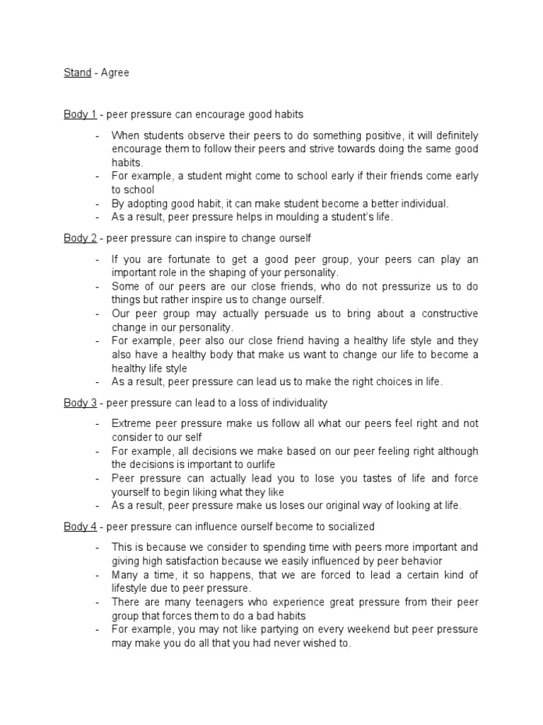 Positive and Negative Effects of Peer Pressure | PDF | Socialization ...