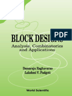 Block Designs - Analysis, Combinatorics and Applications (PDFDrive)