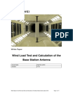 Wind Load Test and Calculation of The Base Station Antenna: White Paper