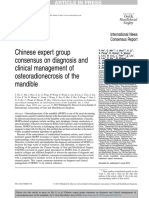 Chinese Expert Group Consensus On Diagnosis and Clinical Management of Osteoradionecrosis of The Mandible