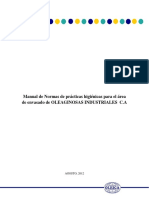 Manual de Normas de Practicas Higiénicas para El Área de Envasado en OLEAGINOSAS INDUSTRIALES C PDF