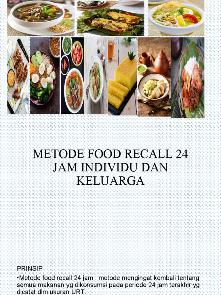 Metode Food Recall 24 Jam Pdf