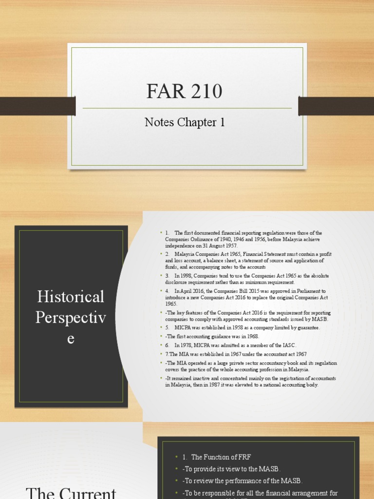 Overview of FAR 210 and MASB Functions | PDF | Financial Statement ...