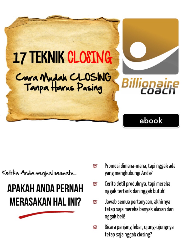17 Teknik Closing 1 | PDF