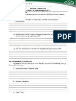 Midterm Examination Science, Technology and Society Part 1: Question & Answer