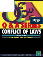 Jason Chuah, Alina Kaczorowska - Conflict of Laws (Question & Answers) (2000) PDF