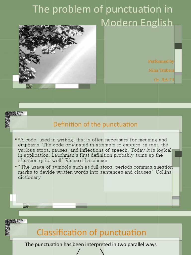 The Problem of Punctuation in Modern English | PDF | Punctuation | Bracket