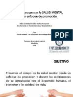 Elementos para Pensar La Salud Mental Desde Un Enfoque de La Promoción