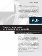 Formación de Profesores en El Paradigma de La Complejidad PDF