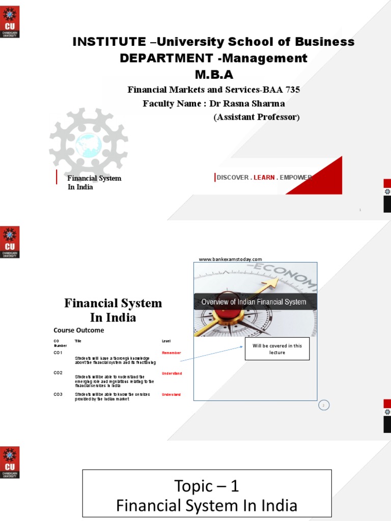 Overview of India's Financial System | PDF | Securities (Finance ...