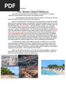 Essay About A Dream Island