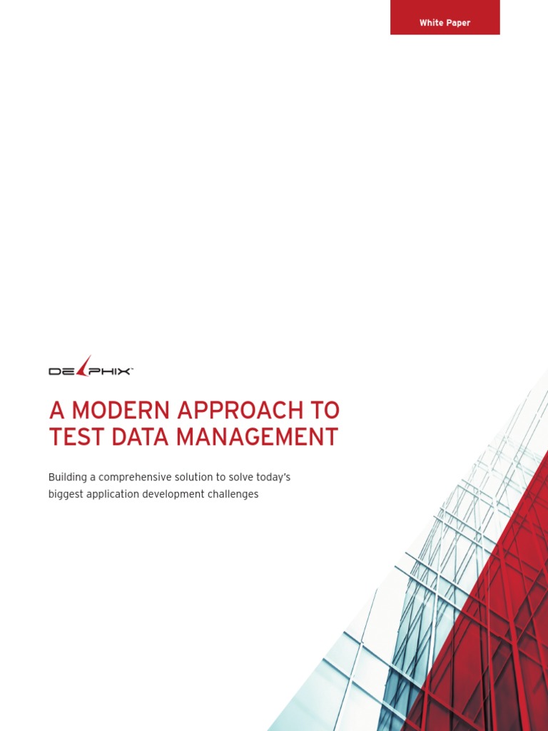 A Modern Approach To Test Data Management | PDF | Software Testing ...