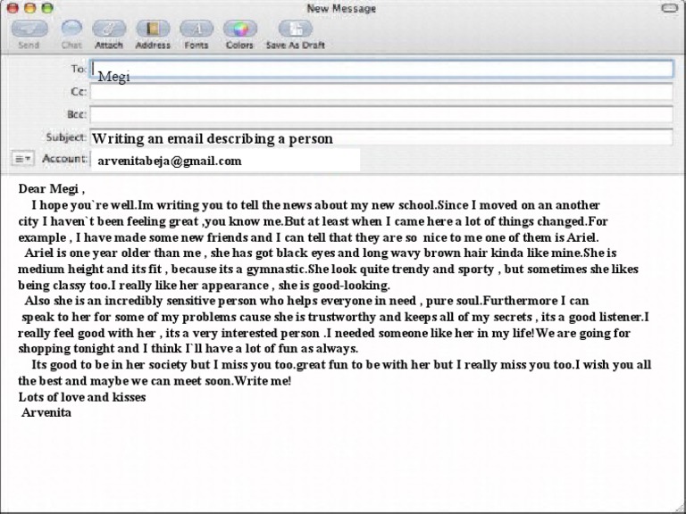Email Describing a New Friend | PDF | Self-Improvement | Poetry