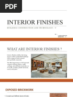 Interior Finishes: Building Construction and Technology - V