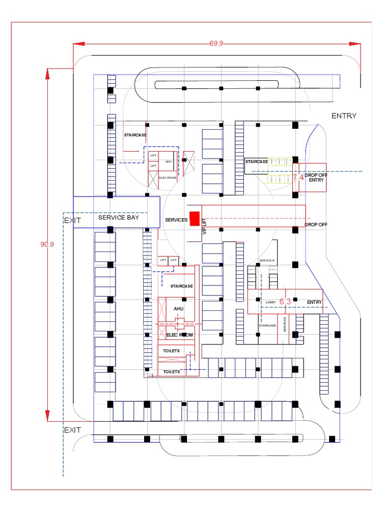 Ground Floor Service Core Plan | PDF